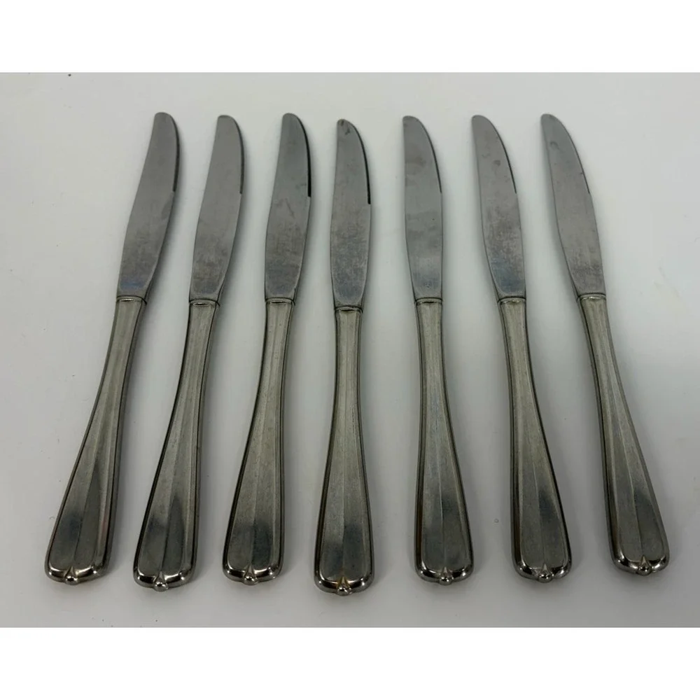 Oneida USA Gala Impulse Dinner Knives Set of 7 Stainless Steel Flatware 9